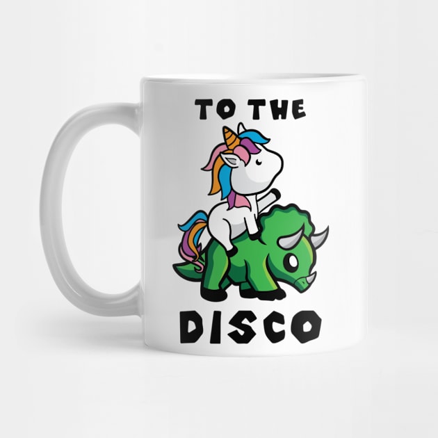 'To The Disco Unicorn' Cool Unicorn Riding Triceratops by ourwackyhome